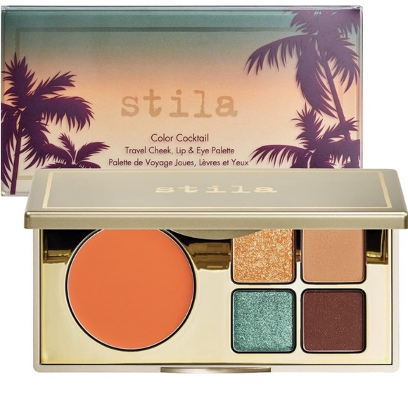 NIB Stila Color Cocktail Travel Cheek, Lip & Eye Palette in Tequila Sunrise - Picture 2 of 5